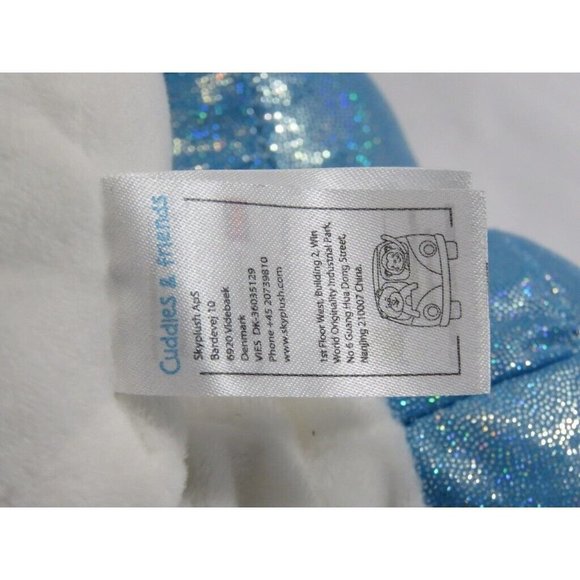Cuddle & Friends Smile Unicorn Soft Plush Animal Blue Mane Sparkle Hooves  14" - Picture 10 of 11